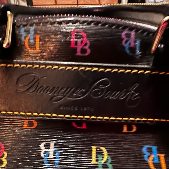 Dooney & Bourke Black Handbag with Colorful Logo - Picture 2 of 16